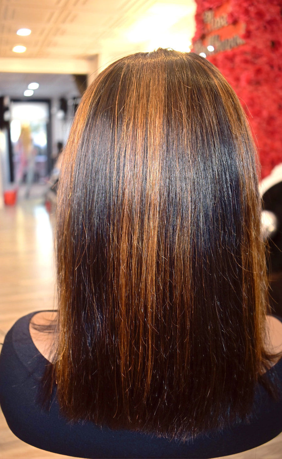 HD Lace 4x4 "Starlet" Straight 12"~Customized 1B/30 Closure wig|Platinum Collection
