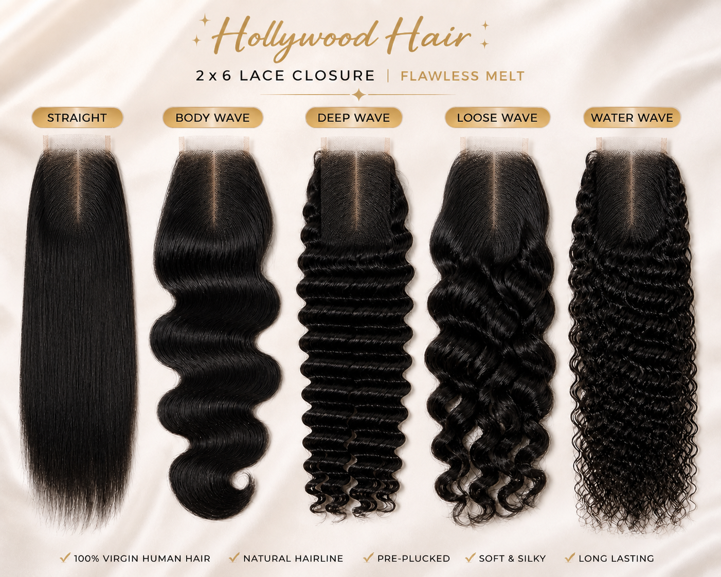 HD Lace 5x5 "Luxe" Closure ~ Gold & Silver Collection|Everyday Glam