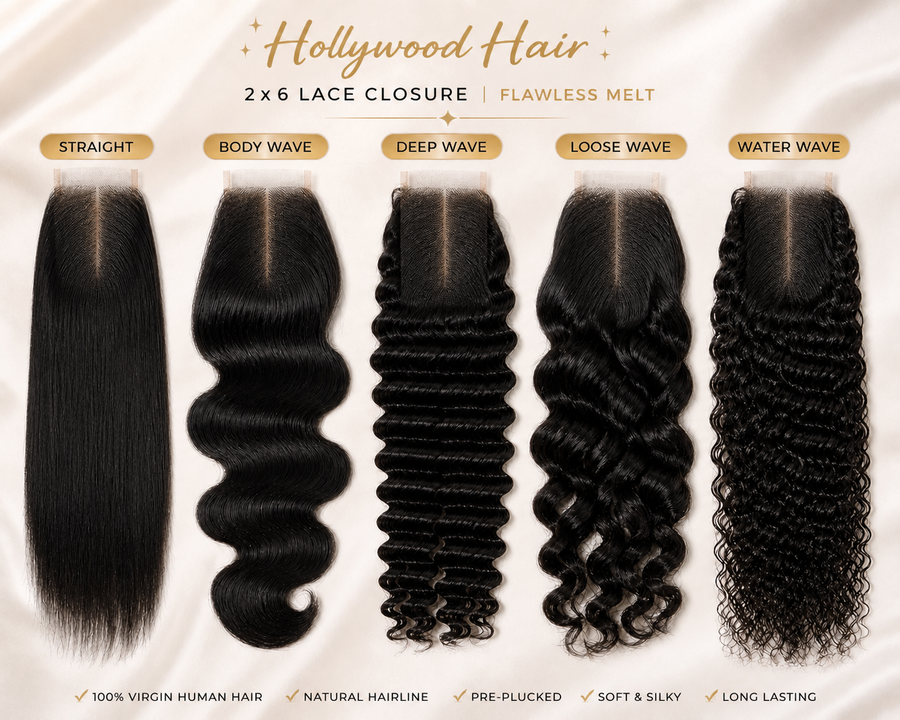 HD Lace 2x6 Closures ~ Flawless Melt~Platinum Collection | Brazilian Virgin Hair