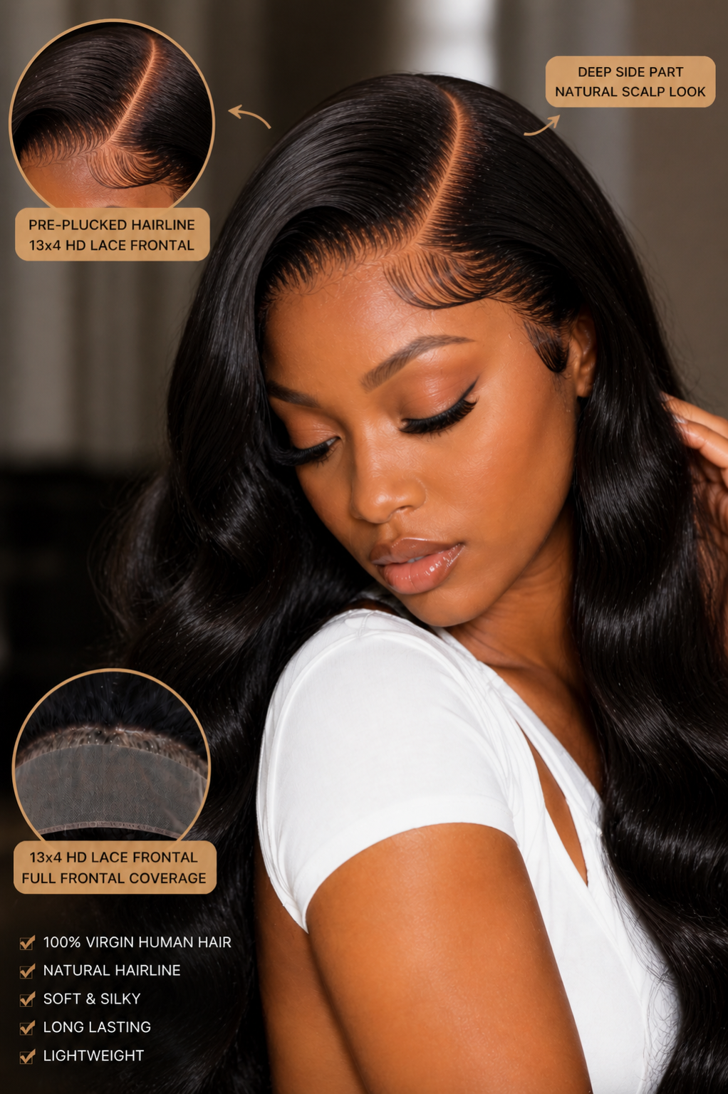 HD Lace 13x4 “Baddie” Body Wave Frontal~ Platinum Collection | Brazilian Virgin Hair