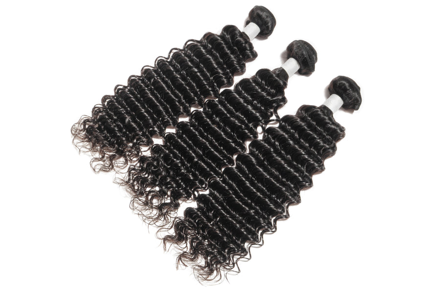 THREE DIVA DEEP WAVE BUNDLES + HD 13x4 FRONTAL