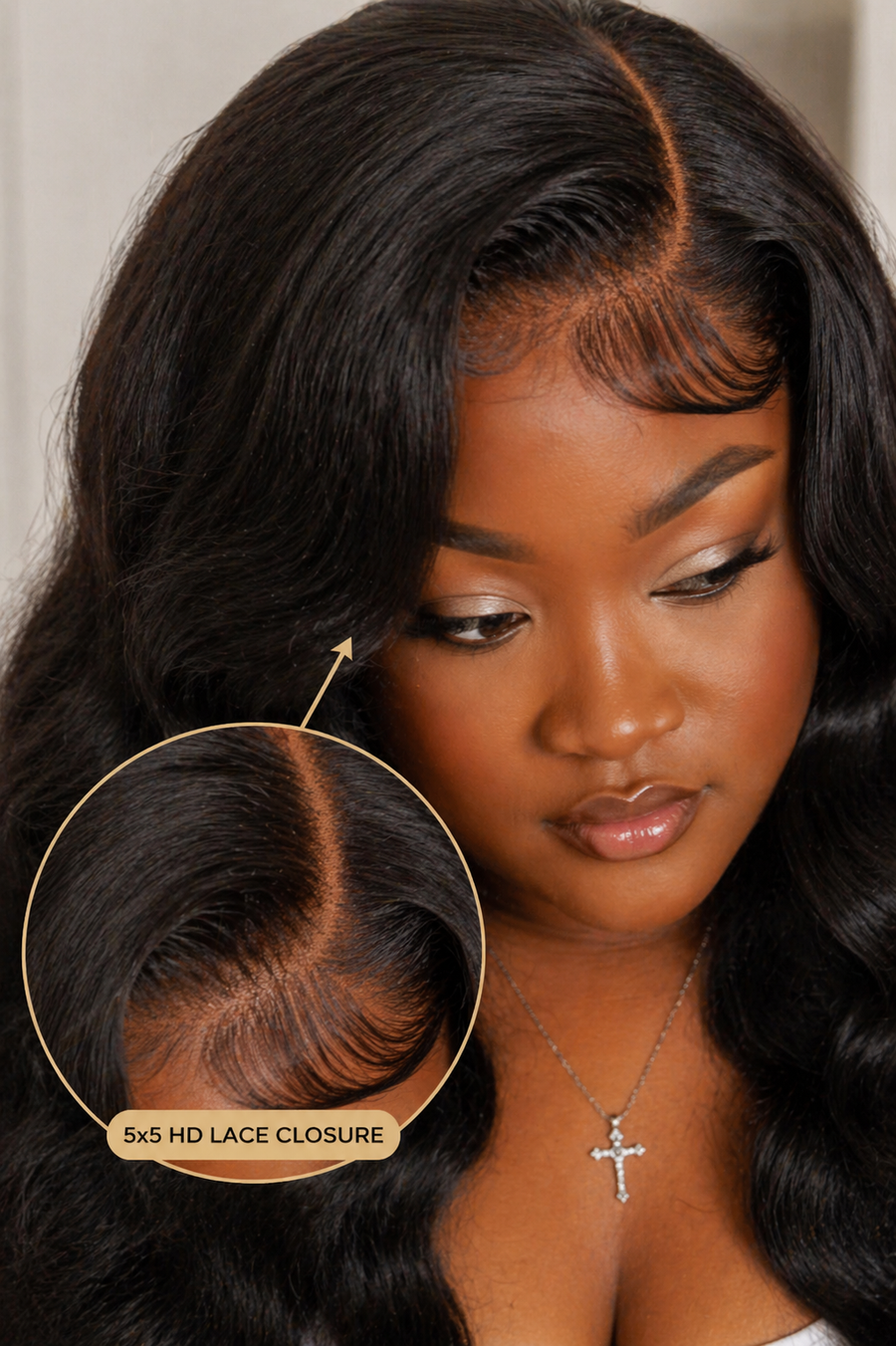 HD Lace 5X5  "Baddie" Body Wave Closure ~ Platinum Collection|Baddie Melt