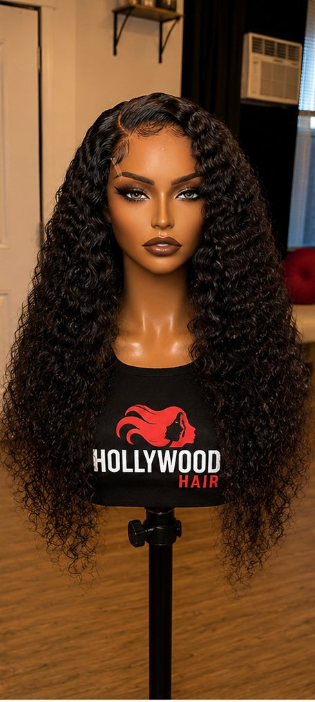 HD Lace 5x5 "Diva" Deep Wave  Closure Wig ~ Platinum Collection | Curly Glam Finish