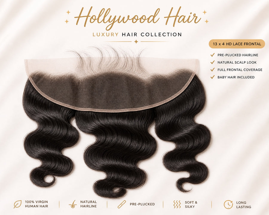 Platinum HD Lace 13x4 “Baddie” Body Wave Frontal~Brazilian Virgin Hair