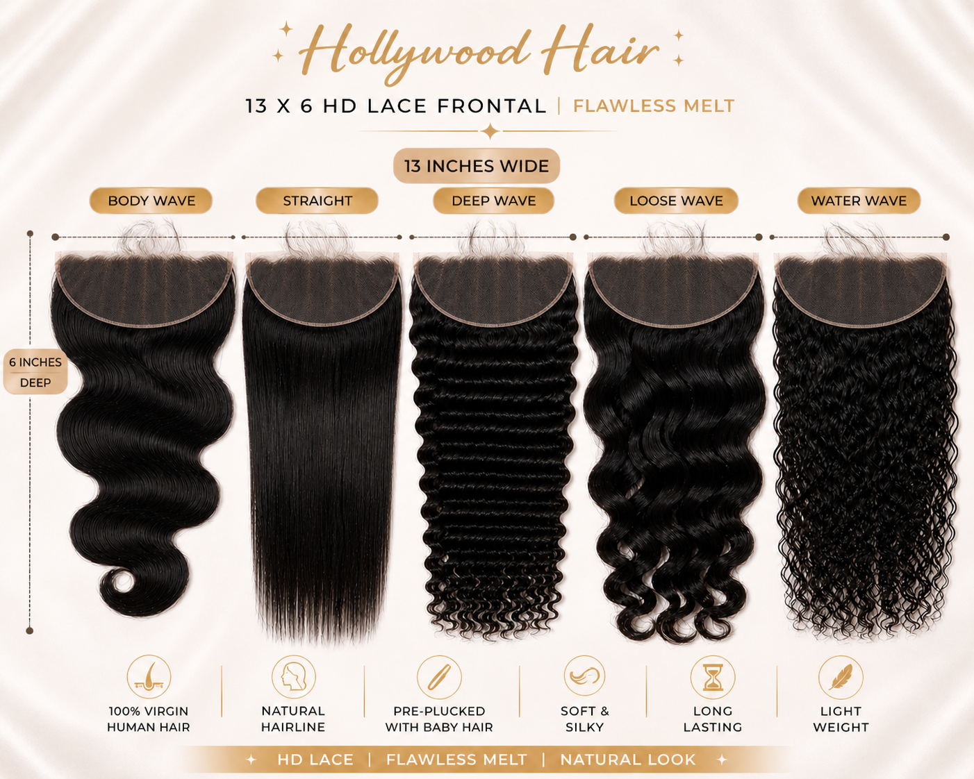 HD Lace 13x6 FRONTALS ~Flawless Melt~ Platinum Collection | Brazilian Virgin Hair