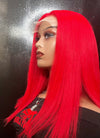 14” 5x5HD Custom Colored Red Starlet Straight Wig
