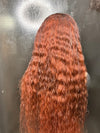 28” 13x4 HD Custom Colored Aurburn Aqua Water Wave Wig